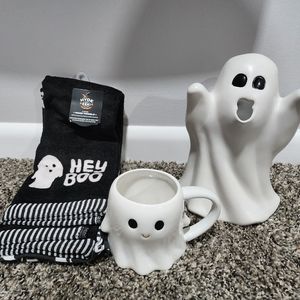 NWT Target Ghost Pitcher, mug and towels